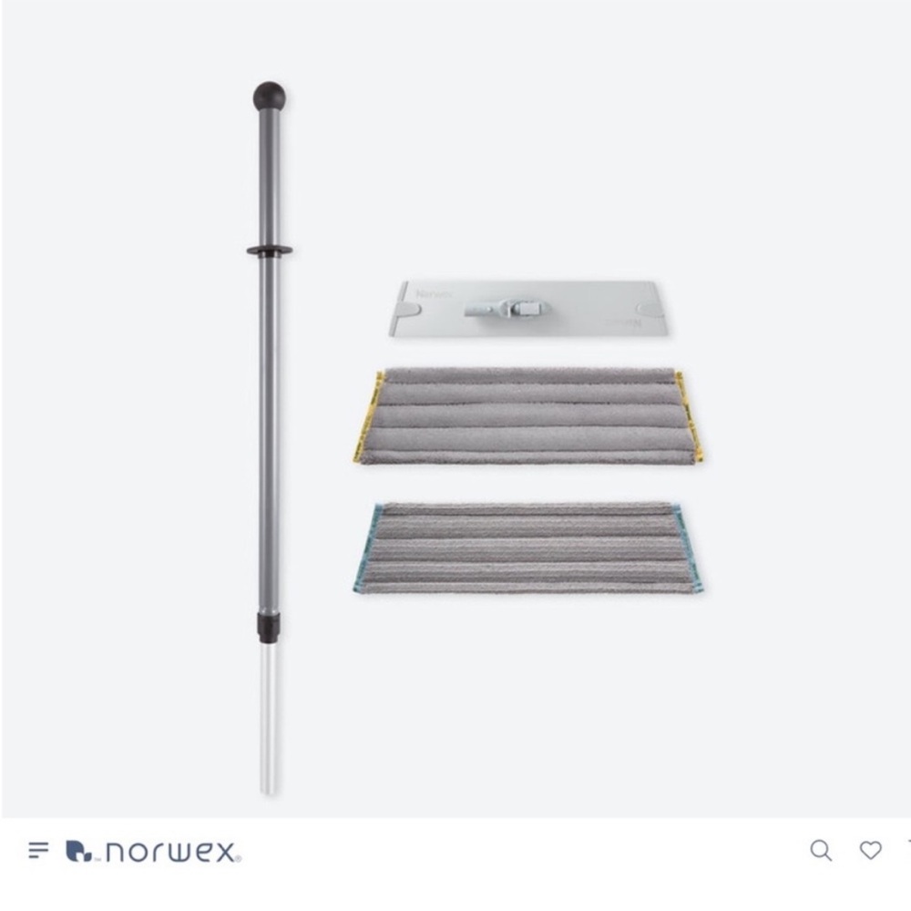 NORWEX Large NEW Mop Set with Gray Black or Blue Pads and Baclock Technology - Picture 2 of 8